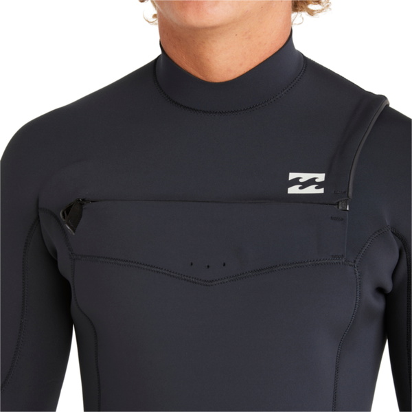 2026 Billabong Da Uomo Absolute Natural 2mm Chest Zip Manica Lunga Muta Primaverile Muta ABYW400125 - Black